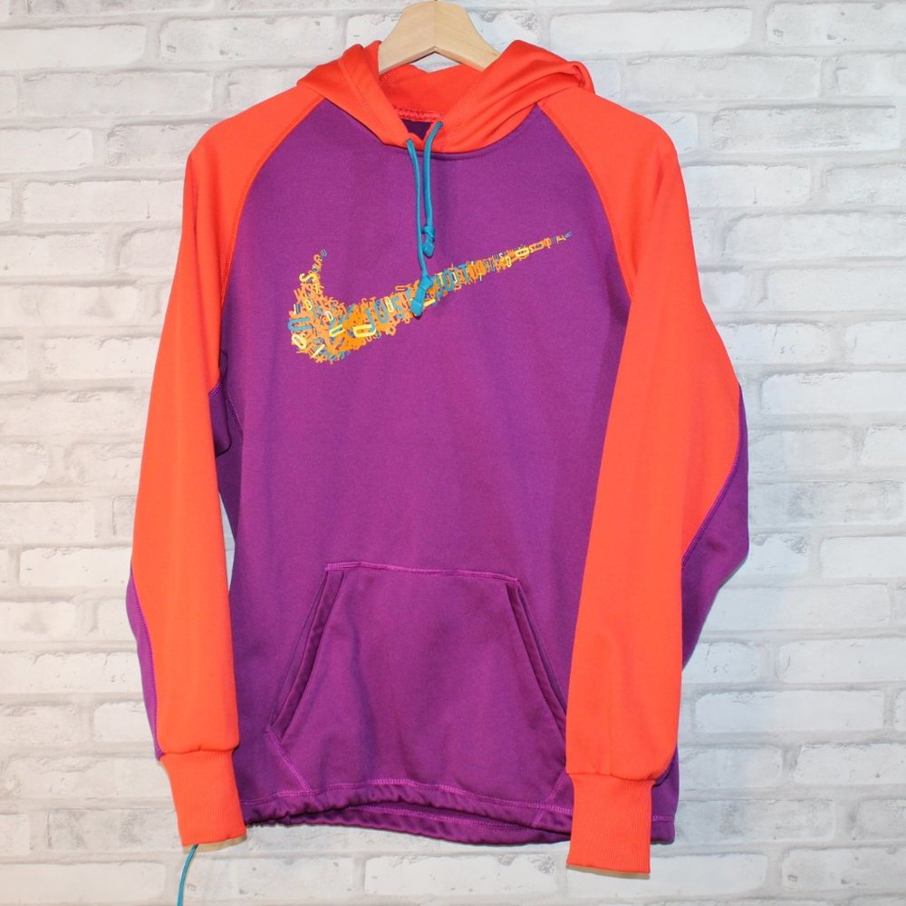 UNIQUE Fun NIKE Athletic Hoodie Sweatshirt M EUC